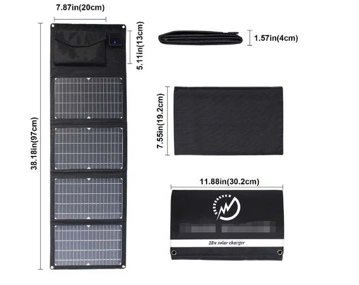 迪晟5V21W太陽能折疊包